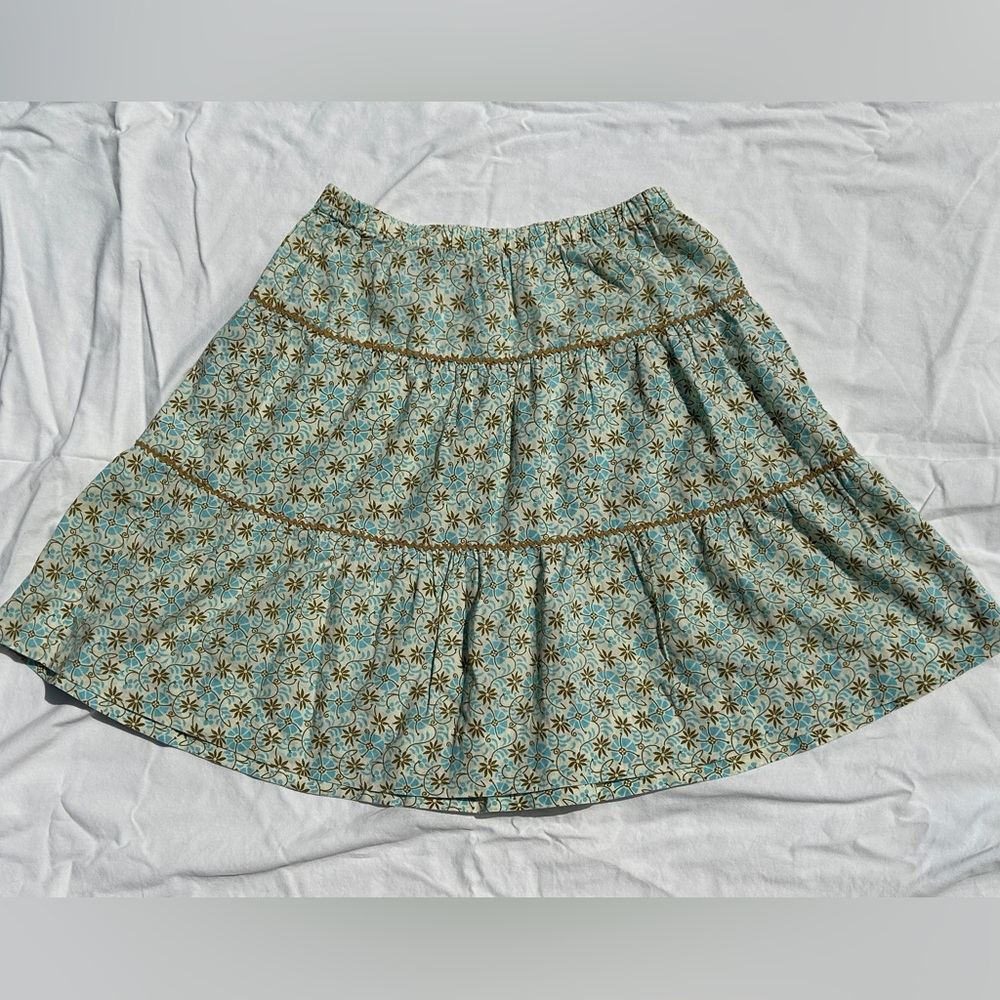 Papo d'Anjo Girls Tiered Circle-Print Skirt